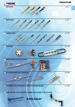 Composition de tarauds, filières et porte-outils - Maintenance Industrie